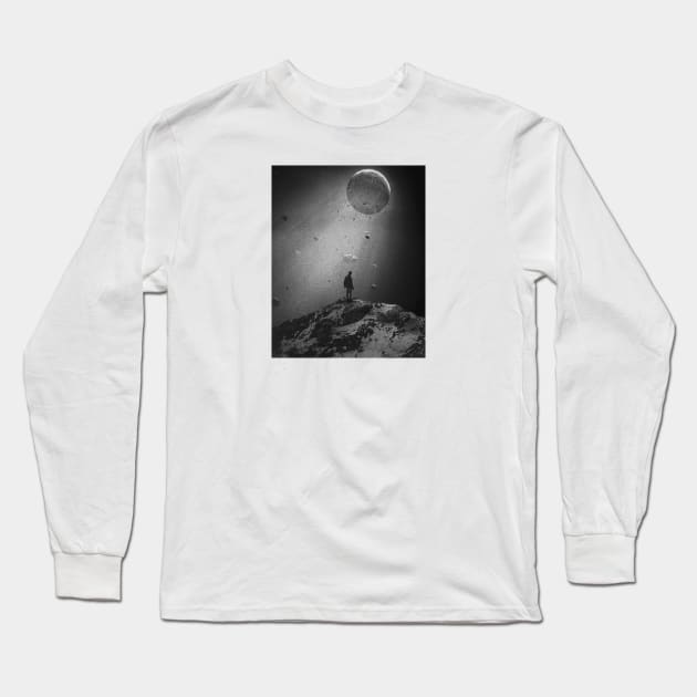 Moon in the ocean Long Sleeve T-Shirt by iamshettyyy